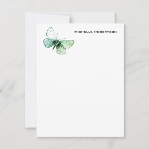 Butterfly Professional Minimalist Plain Modern Note Card
