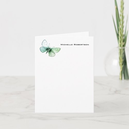 Butterfly Professional Minimalist Plain Modern Note Card