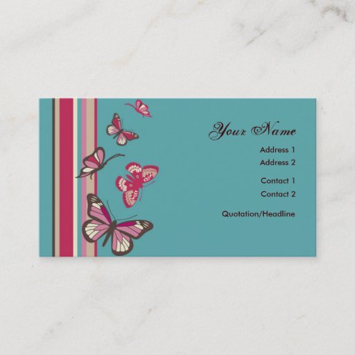 Customizable Butterfly Profile Card Business Card Templates