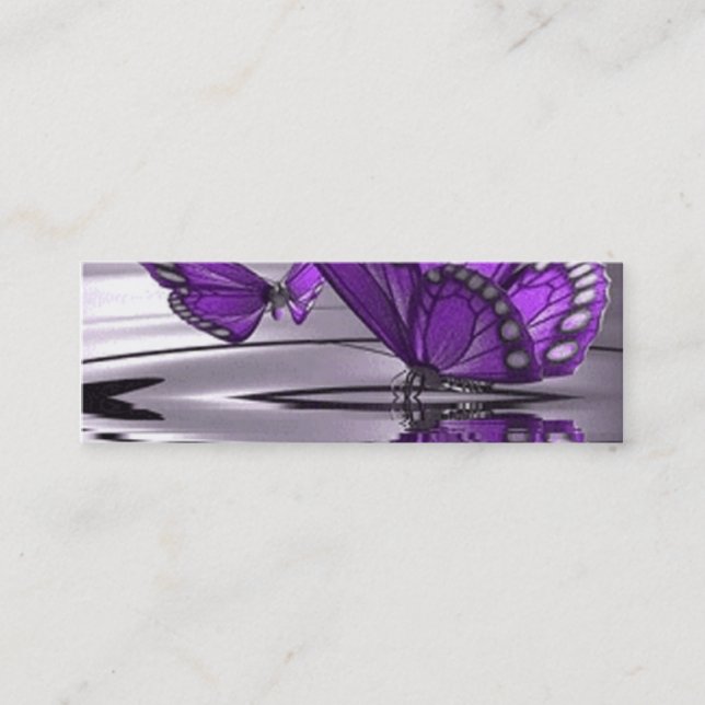 Butterfly Profile Mini Business Card (Front)