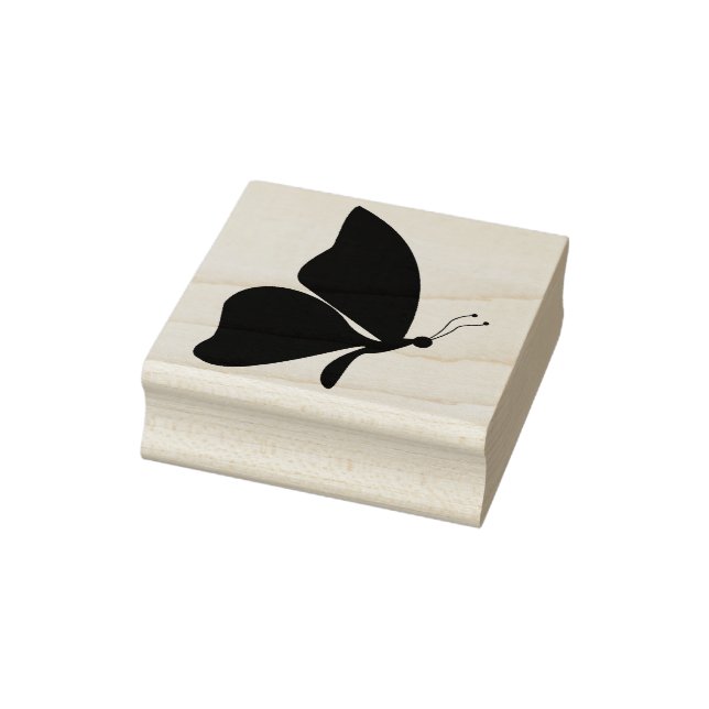 butterfly profile silhouette art stamp (Stamp)