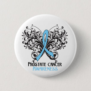 Butterfly Prostate Cancer Awareness Button