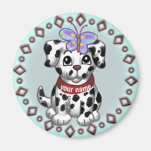 Butterfly Puppy dog Magnet (Front)
