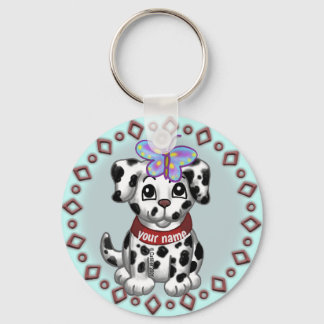 Butterfly Puppy Keychain