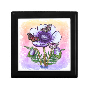 Butterfly purple Poppy  Gift Box