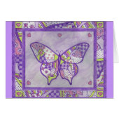 Butterfly Quilt Folk Art Card (Front Horizontal)