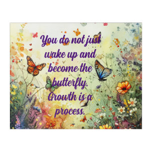 Butterfly quote Acrylic Wall Art