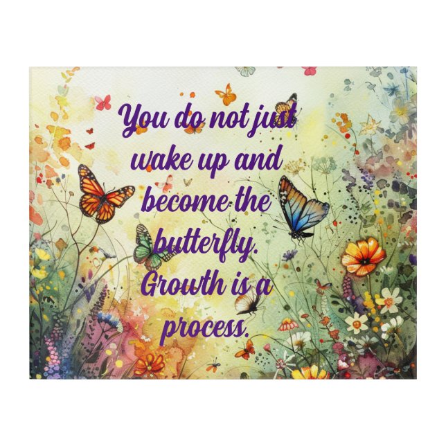 Butterfly quote Acrylic Wall Art (Front)