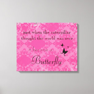 Butterfly Quote Canvas Print