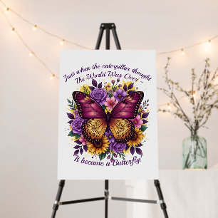 Butterfly Quote Inspirational Encouragement Foam Board