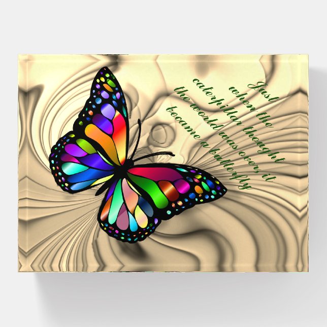BUTTERFLY QUOTE PAPERWEIGHT (Front)