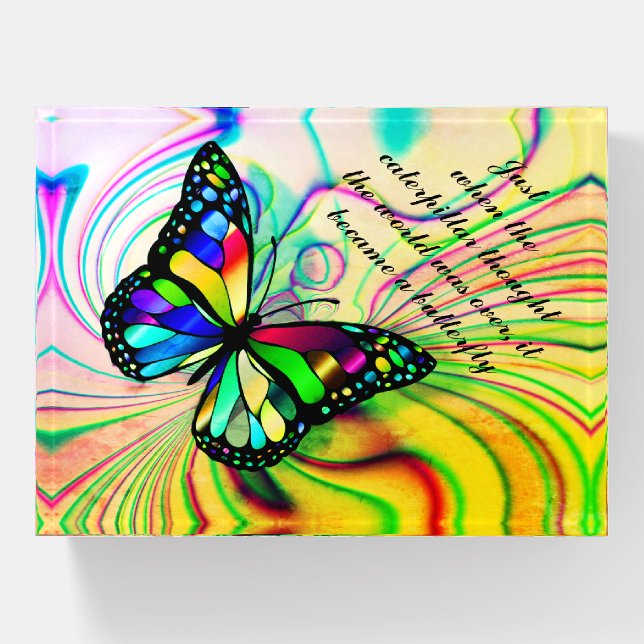 BUTTERFLY QUOTE PAPERWEIGHT (Front)