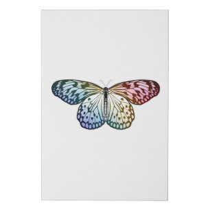 Butterfly Rainbow Faux Canvas Print