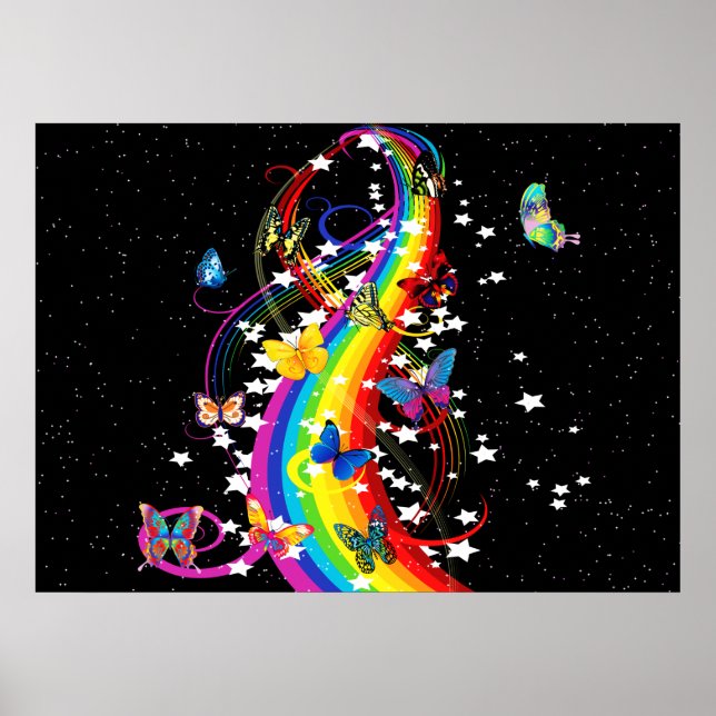 Butterfly Rainbow Poster (Front)