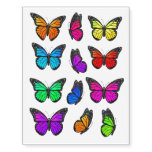 Butterfly Rainbow Temporary Tattoos