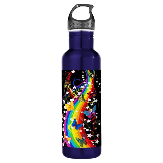Butterfly Rainbow Water Bottle (Front)
