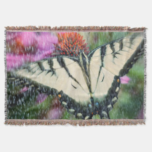 Butterfly & Raindrops Throw Blanket