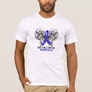 Butterfly Rectal Cancer Awareness T-Shirt
