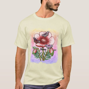Butterfly Red Poppy T-Shirt