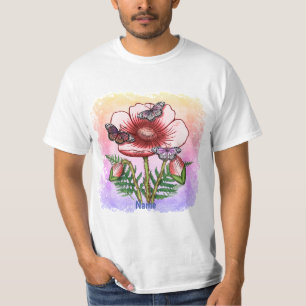 Butterfly Red Poppy T-Shirt