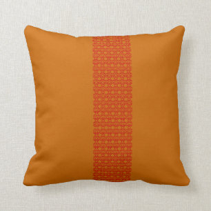 butterfly & Red with terracotta Throw Pillow