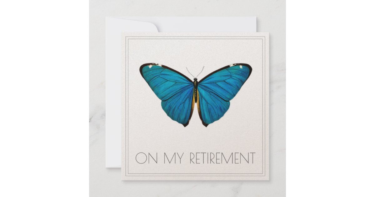BUTTERFLY RETIREMENT PARTY INVITATION CARD Zazzle