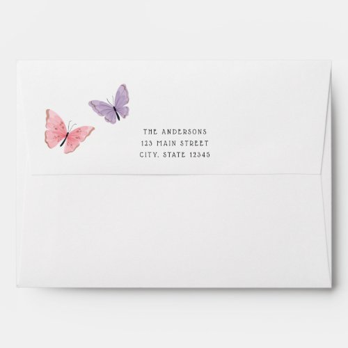 Butterfly Return Address Envelope
