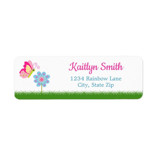 Butterfly Return Address Label (Front)
