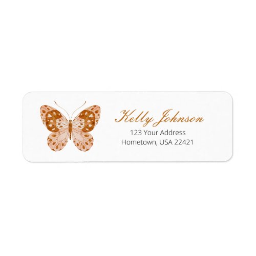 Butterfly Return Address Label