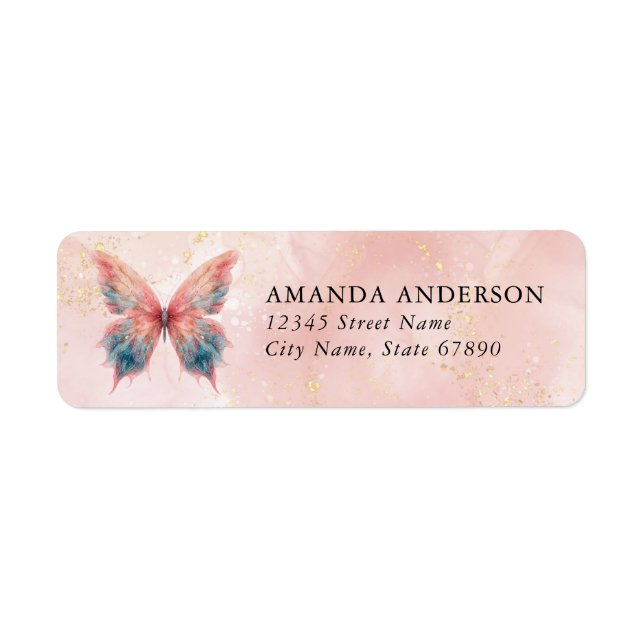 Butterfly Return Address Labels (Front)