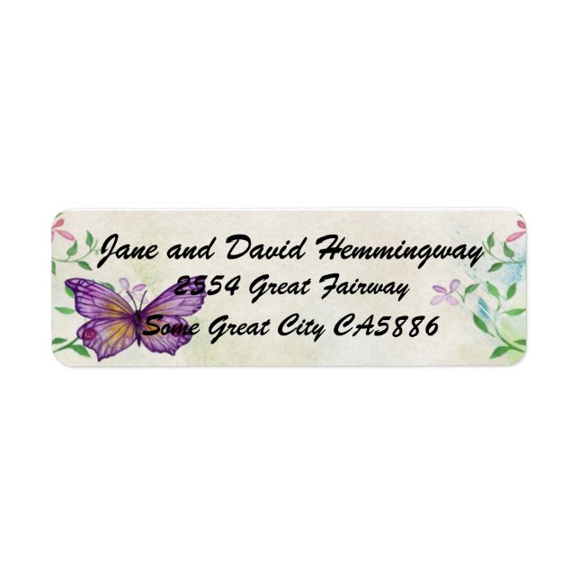 Butterfly Return Address Labels (Front)