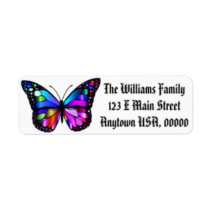 Butterfly Return Address Labels