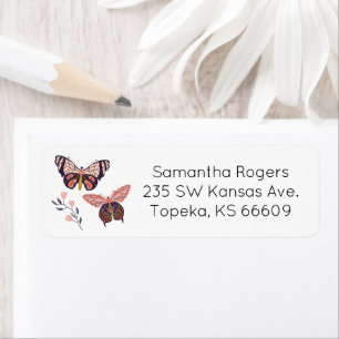 Butterfly Return Address Labels