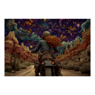 Butterfly Ride Through the Dreamscape Poster
