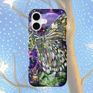 Butterfly Rising and Cat iPhone 17 Case