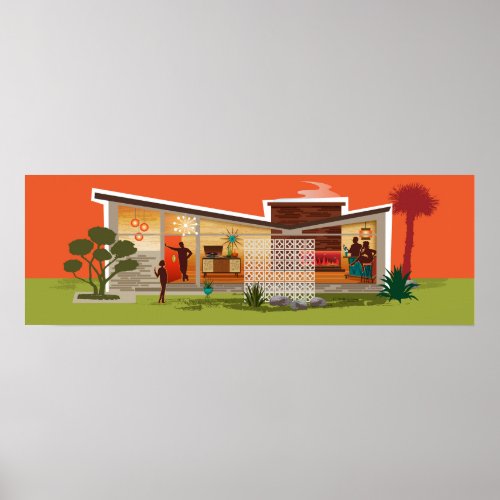 Butterfly Roof Mid_Century Modern House 2 Poster