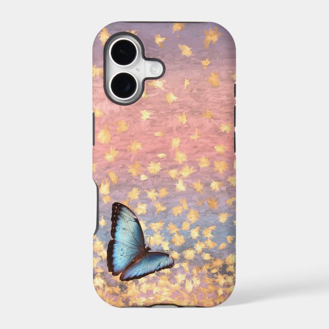 Butterfly Rose Gold Flakes Abstract Design  Case-Mate iPhone Case (Back)