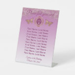 Butterfly &amp; Rose Gold Glitter Table Number Sign 