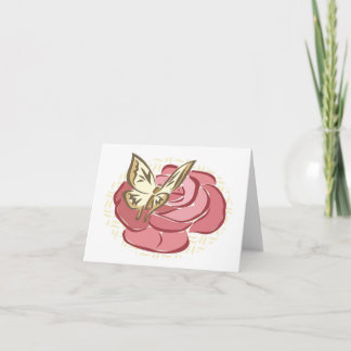 Butterfly & Rose - Note Card