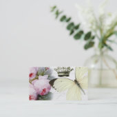Butterfly, roses and crown business card (Standing Front)