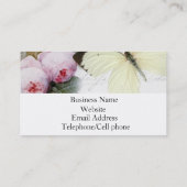 Butterfly, roses and crown business card (Back)