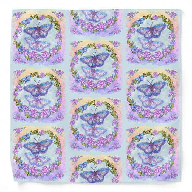 Butterfly Roses Bandana (Front)
