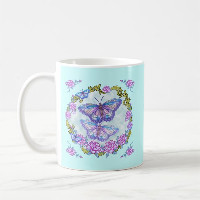 Butterfly Roses  mug (Left)