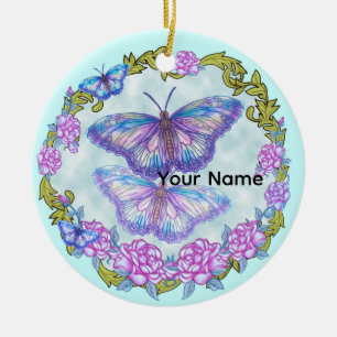 Butterfly Roses ornament