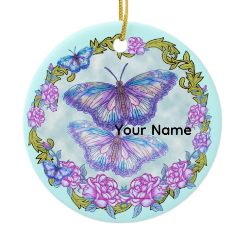Butterfly  Roses  ornament