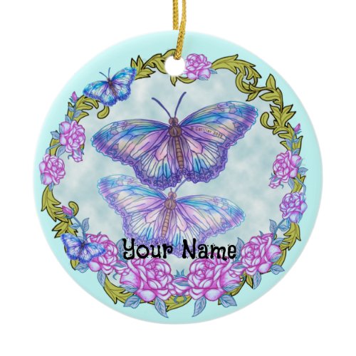 Butterfly  Roses  ornament