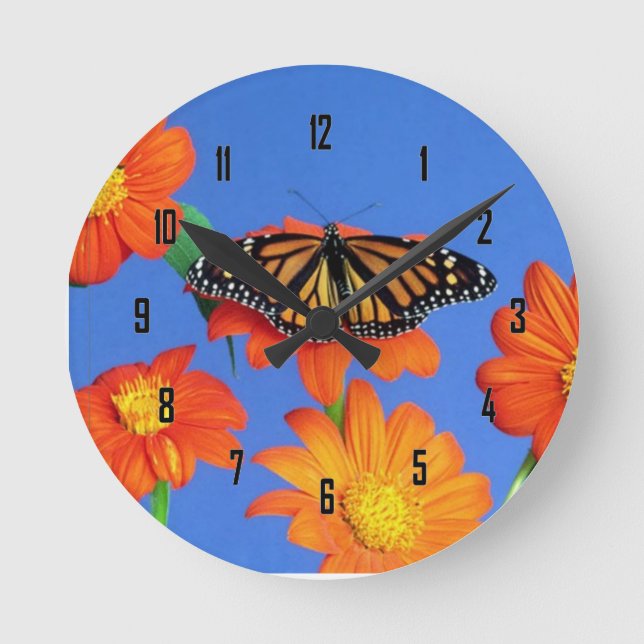 BUTTERFLY ROUND CLOCK (Front)