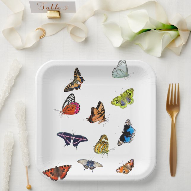 Butterfly’s  paper plates (Wedding)
