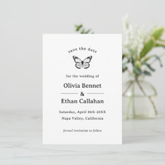 Butterfly Save-The-Date Invitation
