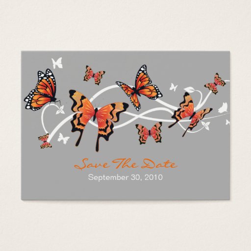Customizable Butterfly Save The Date Wedding Custom MiniCard Business Cards
